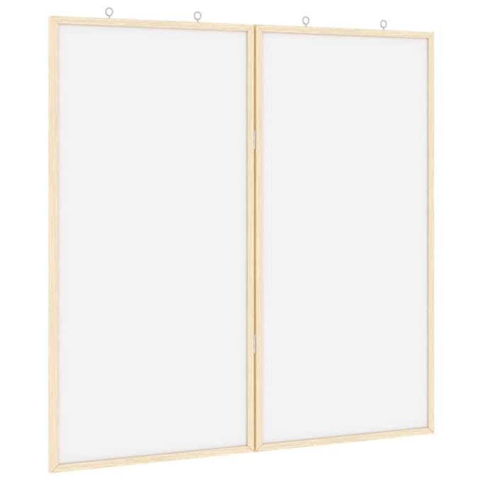 vidaXL - Mededelingenbord - 80 - x - 80 - x - 1.4 - cm - Massief - grenenhout - Wit