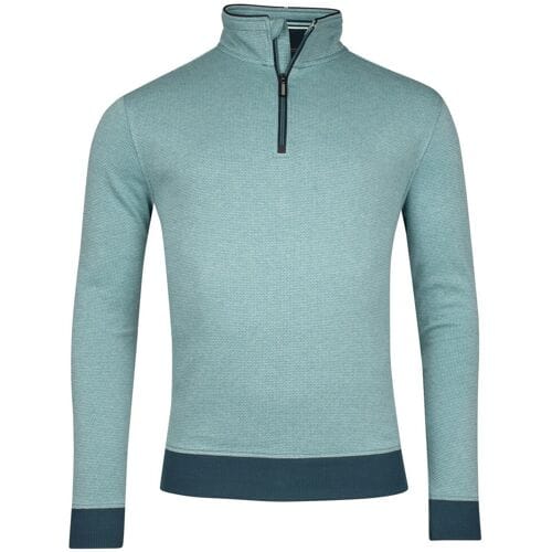 Baileys Trui Sweatshirt Half Zip Two Tone Texture Jacquard Interlock Steel Blue / male
