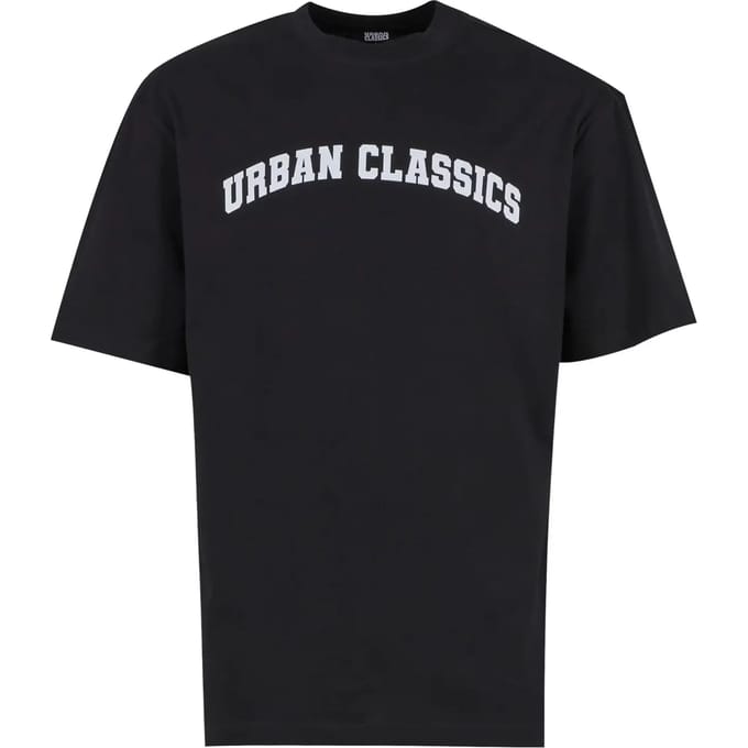 Urban Classics - UC College Logo Tall Heren Tshirt - L - Zwart