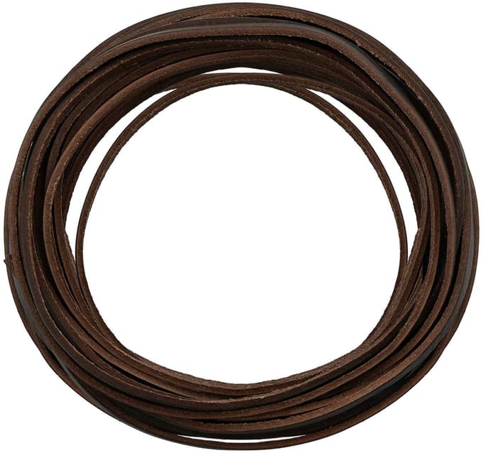 vidaXL - Leren - riem - 1 - Donkerbruin - 1000 - x - 0,4 - cm - Leer