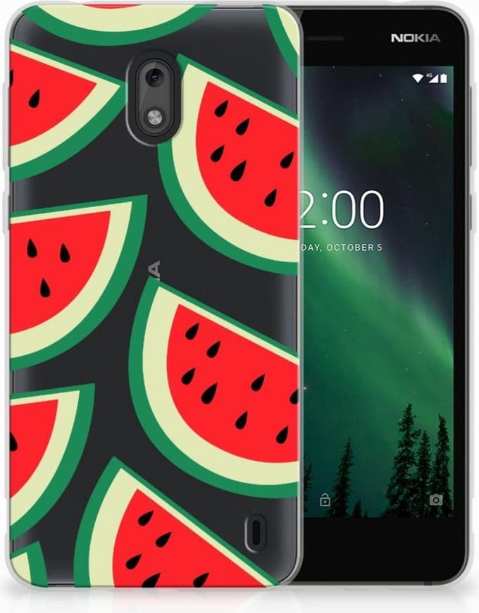 Back Cover voor Nokia 2 Siliconen Case Watermelons