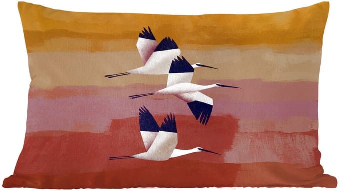 Sierkussens - Kussentjes Woonkamer - 60x40 cm - Vogels - Snavel - Abstract