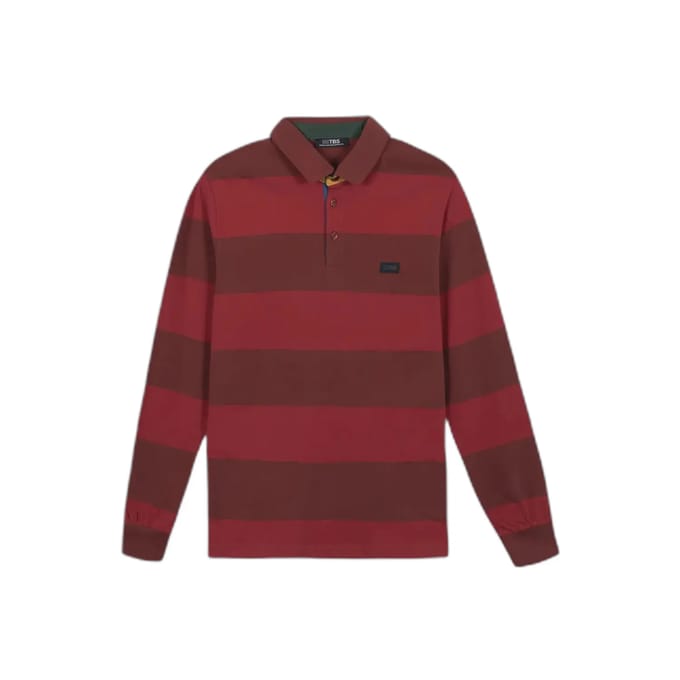 Tbs Matiopol Lange Mouw Poloshirt Rood 4XL Man