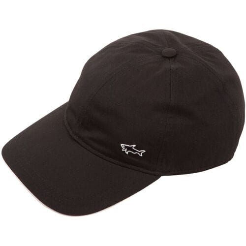 Paul & Shark Shark Badge Light Cotton Baseball Cap Zwart / male
