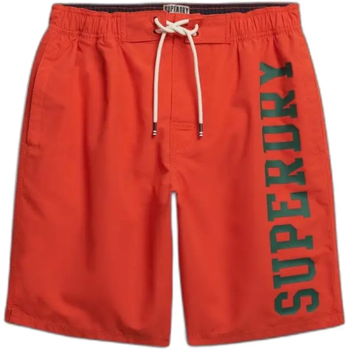 Superdry Logo 19-Inch Boardshorts Orange Grootte: S