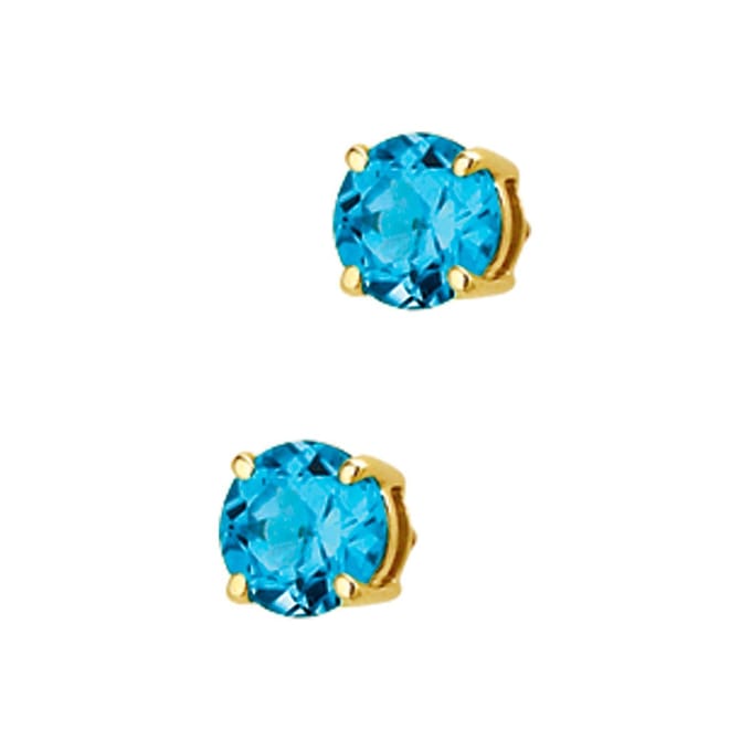 14K Geelgoud Oorknoppen Topaas 4010285
