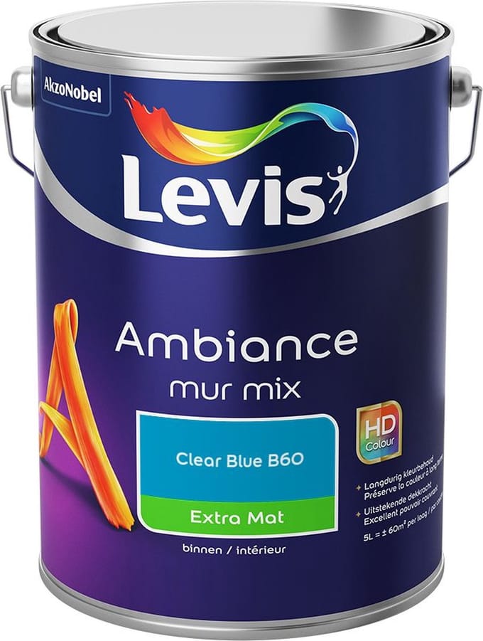 Levis - Ambiance Mur Extra Mat Mix - Clear Blue B60 - Mengverf - 5 L