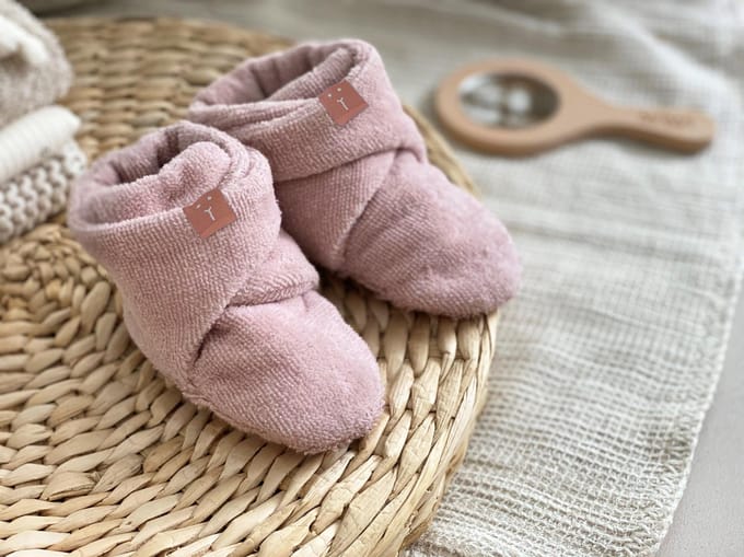 BAMBAM Babysloffenvan organisch materiaal - Roze - Baby cadeau