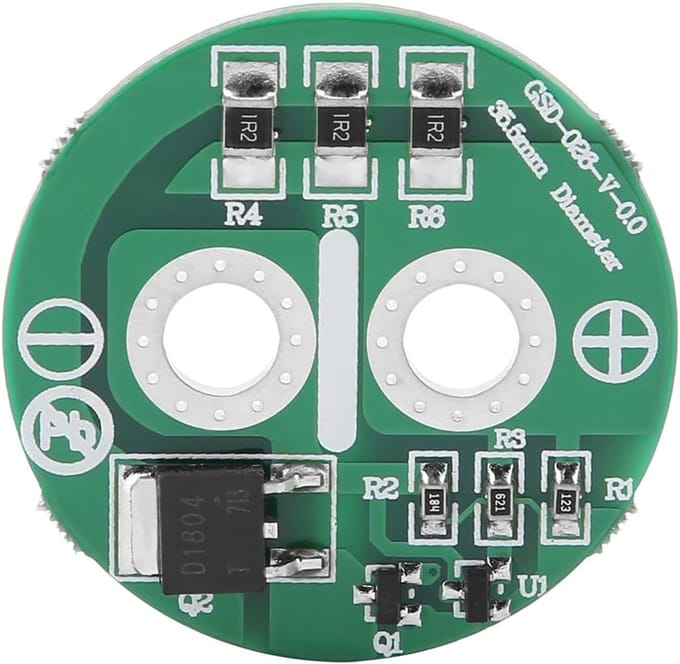 Condensator Beschermbord - Lithium Batterij - Elektronica Projecten - Intelligent Balanssysteem - 35 mm Diameter - Groen