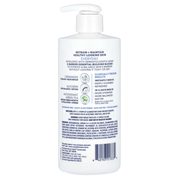 RoC, Barrier Renew, Gel-to-Foam Cleanser, 12 fl oz (355 ml) white