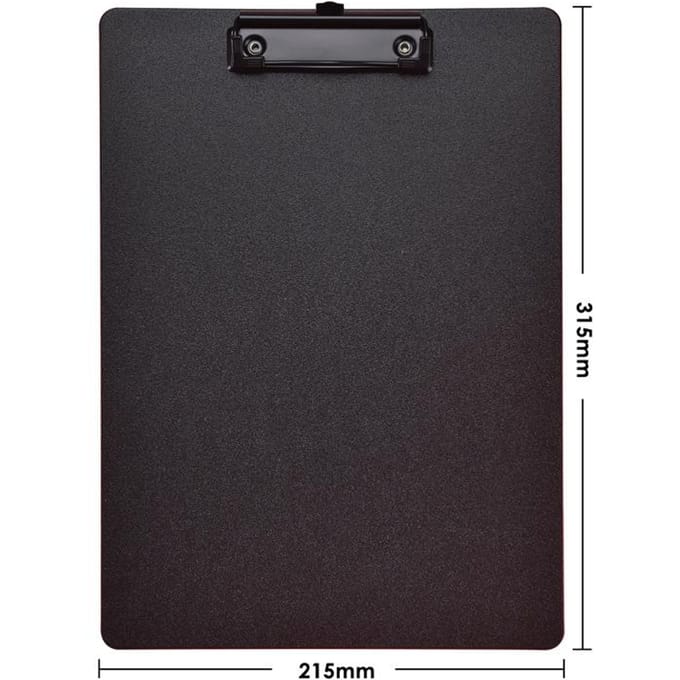 Chemise A4, bloc-notes, bloc-notes, pinces, classeur ... noir