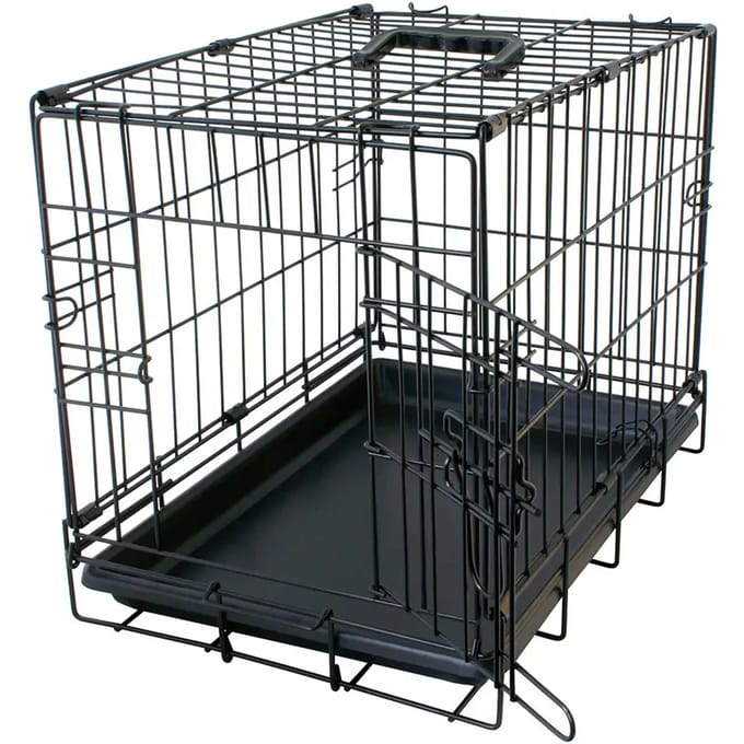 Hondenkrat met 2 plastic schuifdeuren Duvoplus Fer Pliable