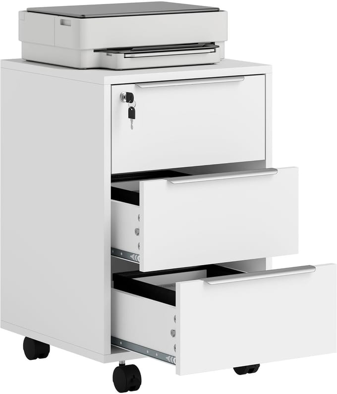 HOMCOM archiefkast - spaanplaat - 40x40x63,5 cm - wit