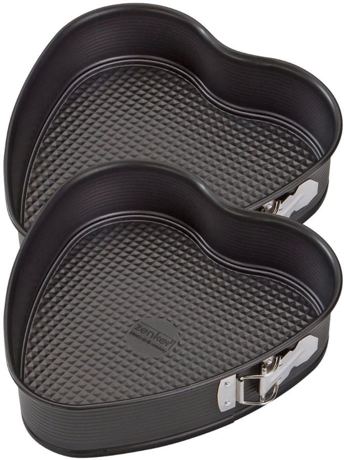 Set van 2 Hartvormige taartvormen met scharnier 27 x 25 cm Zenker Special Creative