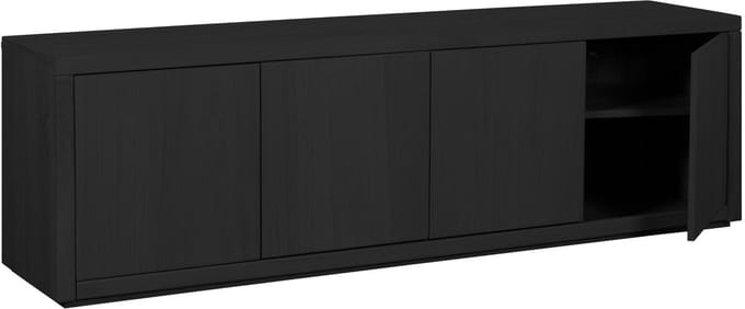 Chester TV-meubel Zwart Eiken - 4 Deuren - Push-to-open