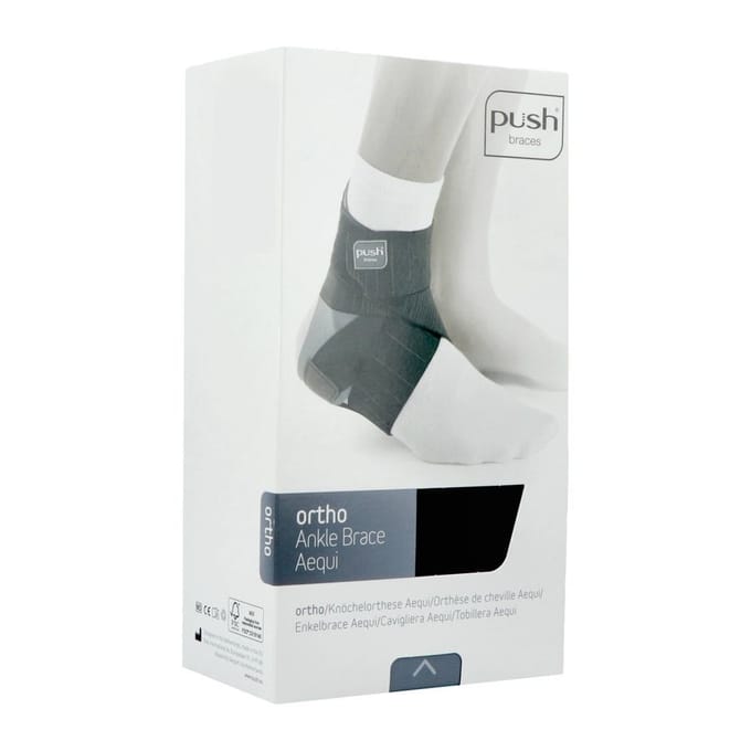 Push Ortho Enkelbrace Aequi - Zwart - Rechts - Maat 1
