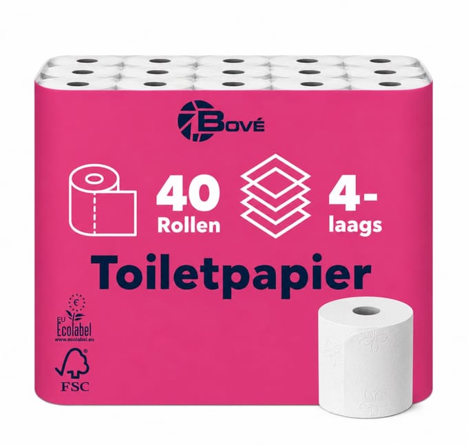 Bove 4 Laags Toiletpapier - 40 Rollen - Supersoft