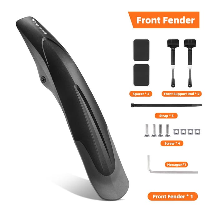 Fietsspatbord Verbreden Quick Release 26-29in Universele Fiets Spatborden Fiets Vleugel Fietsaccessoires A pair black