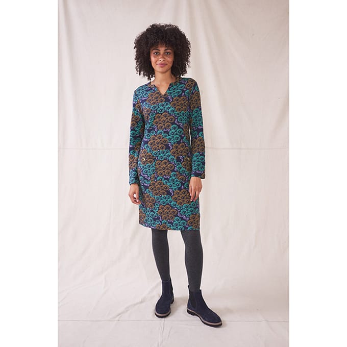 White Stuff Bea Dre Teal Printed Taglia: 10 | Abiti Midi Outlet | Donna | Ciano