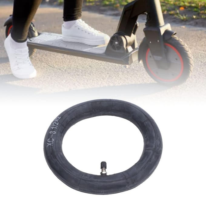 8.5x2 1.5mm Binnenband met Rechte Ventiel Rubberen Opblaasbare Binnenband Vervanging voor Elektrische black