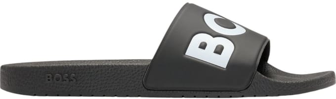 Hugo Boss heren BOSS slippers contrast logo zwart II