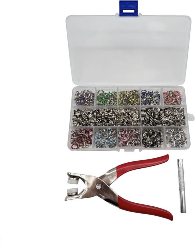 Somstyle Complete Drukknopen Set Met Tang - 200 Sets - Druktang - Naaien - Multicolor