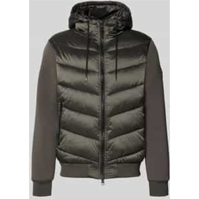 Slim fit gewatteerd jack met tunnelkoord
