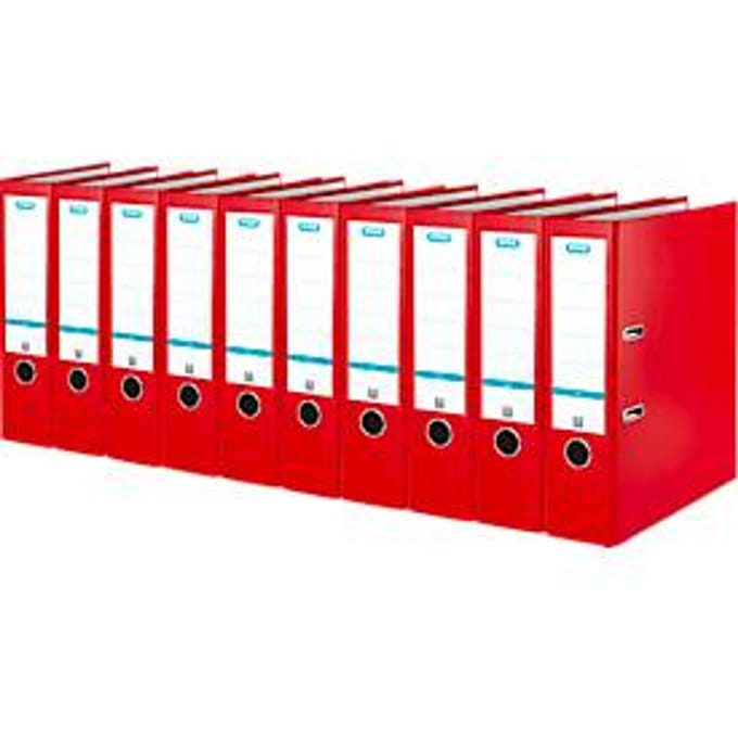 ELBA ordner Smart, A4, rugbreedte 80 mm, 10 stuks, rood