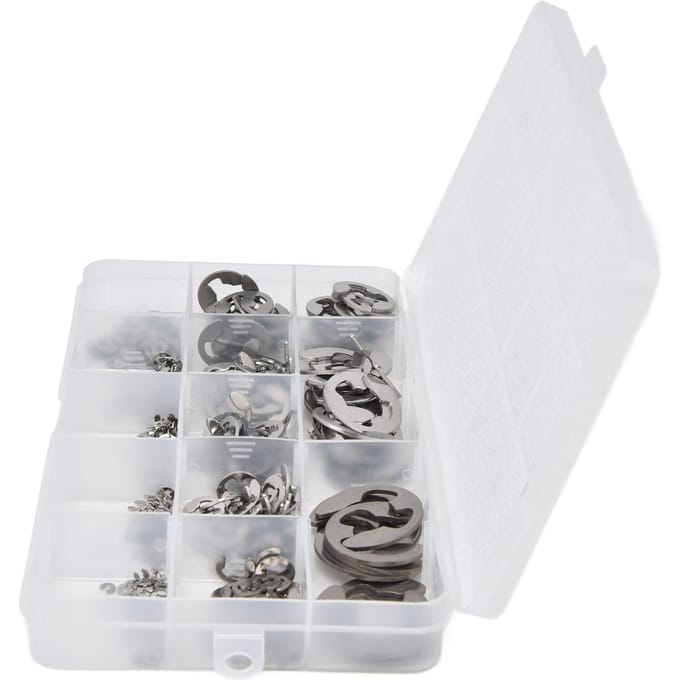 400 stuks E-clip borgring 604 roestvrij staal assortimentsset kit voor lager