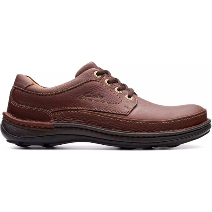 Clarks Nature Three - heren veterschoen - Bruin - maat 43 (EU) 9 (UK)