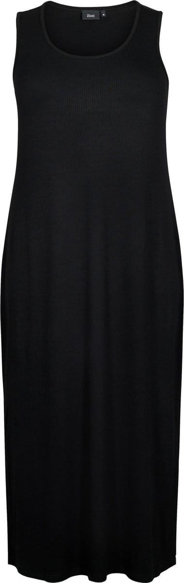 ZIZZI VCARLY, S/L, 7/8 DRESS Dames Jurk - Black - Maat S (42-44)