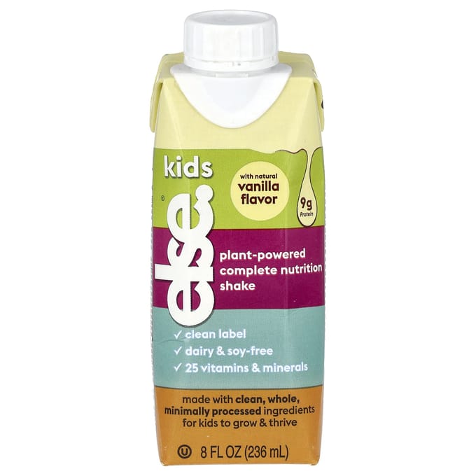 Kinder, Plantaardige Poeder Complete Voedingsshake, Vanille, 4-pack, 256 ml (8 fl oz) Elk purple
