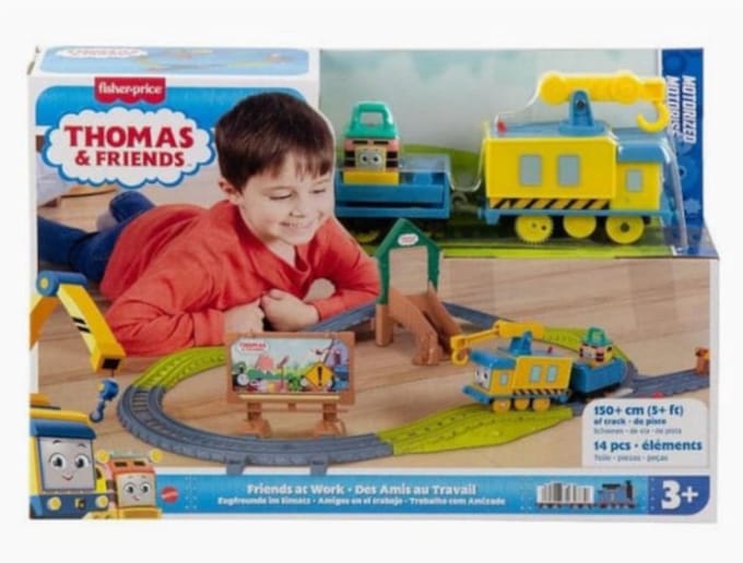 Treinbaan met locomotief en wagon, 14-delig, 150cm spoorlengte