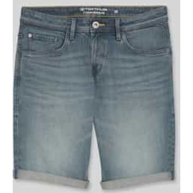 regular fit jeans bermuda van katoenmix