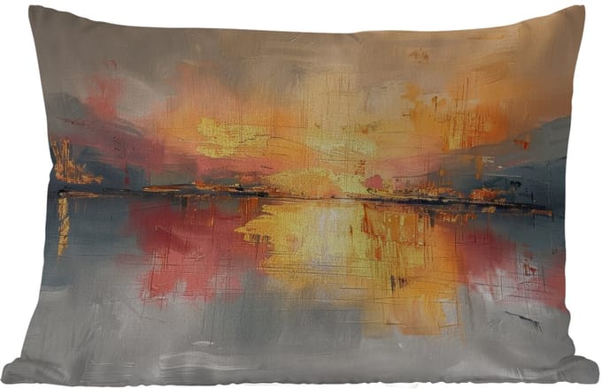 Buitenkussens - Tuin - Modern - Abstract - Goud - Roze - 50x30 cm