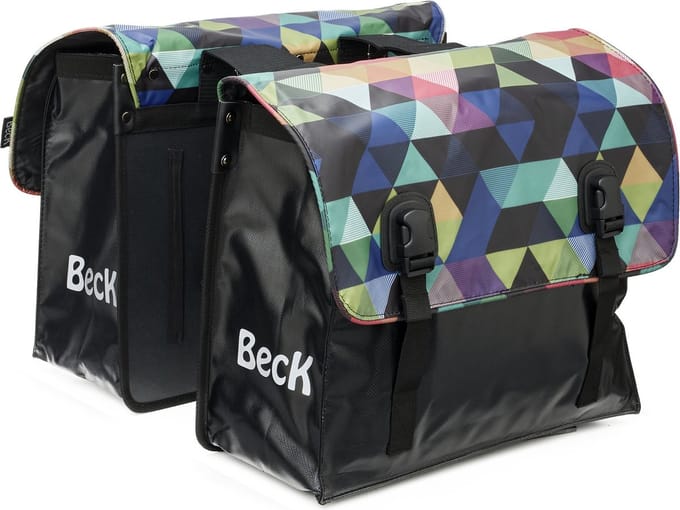 BECK Classic - Dubbele Fietsstas - Colored Triangles - 46L