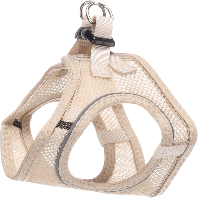 Flamingo - Hond Harnas Step&Go Bento Beige S 30-35cm 37-40cm