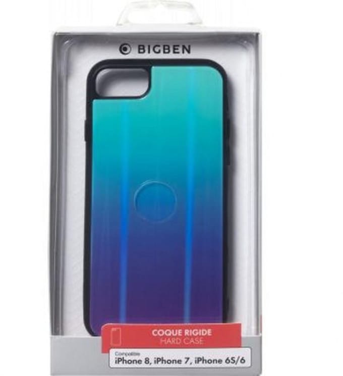 Bigben Connected, Hoesje geschikt voor iPhone 6 / 7 / 8 / SE 2020 - Dun & Gradiënt & Anti-Vergeling, Blauw