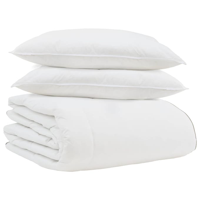 vidaXL - Winter - Duvet - met - kussen - 3 - st - Wit - Donsveer