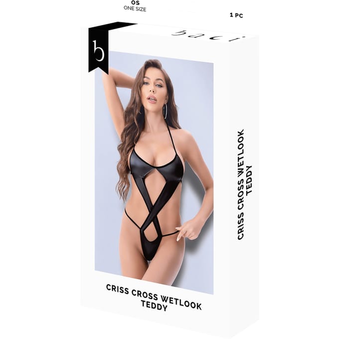 'White Label - Criss Cross Wetlook Teddy'