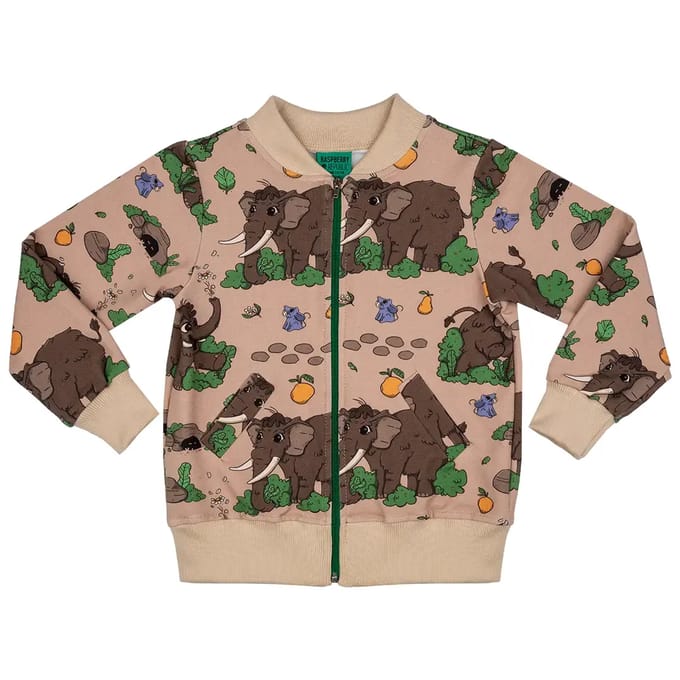 Rits sweatshirt voor kinderen Raspberry Republic Wooly Mammoth