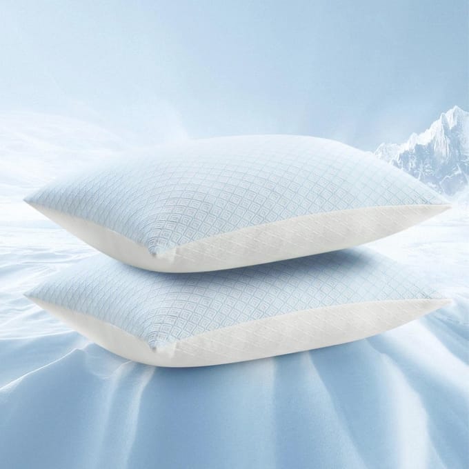 Ergonomische Koel Pillows 50x70 cm - Set van 2 Geheugenschuim Kussens