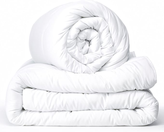 Mistral Home - DEKBED - 4 seizoenen katoen percale - 260 x 240 cm - extra breed - effen kleur - wit