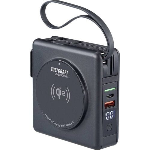 VOLTCRAFT UC-3C1A20W03 Reislader 20 W 1x USB-A, 3x USB-C Fast Charge, USB PD Zwart Binnen Wireless Charger