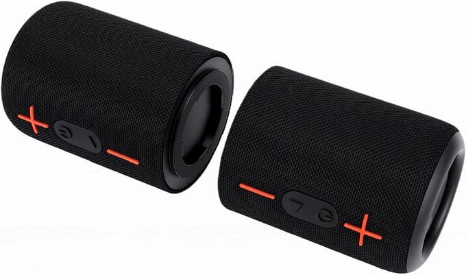 Splitsbare Bluetooth Luidspreker - Draagbare Speaker - Muziek Luisteren - 20W Krachtig Geluid - 210 x 75 mm - Zwart