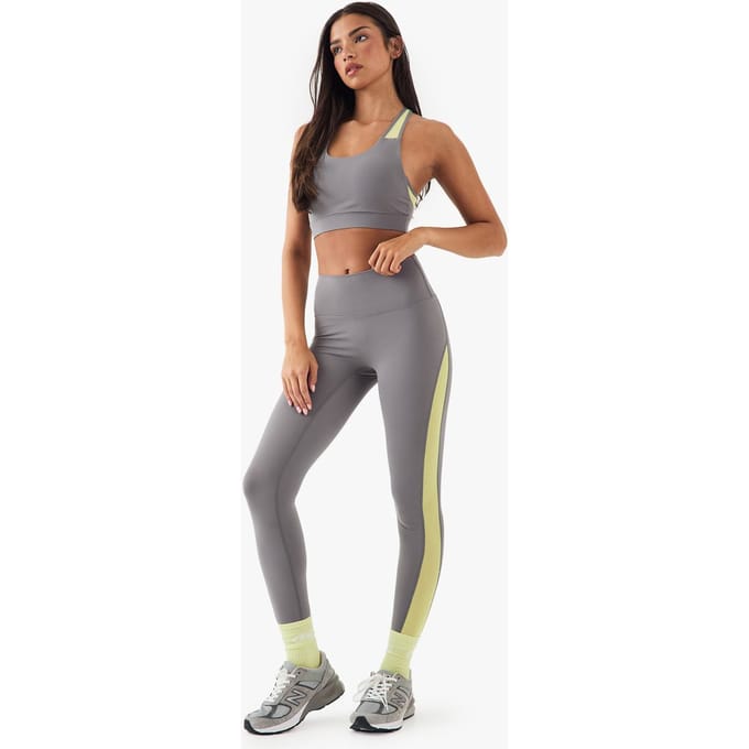 boohoo Dames DSGN Studio Mesh Panel Leggings | Charcoal | Maat: XS