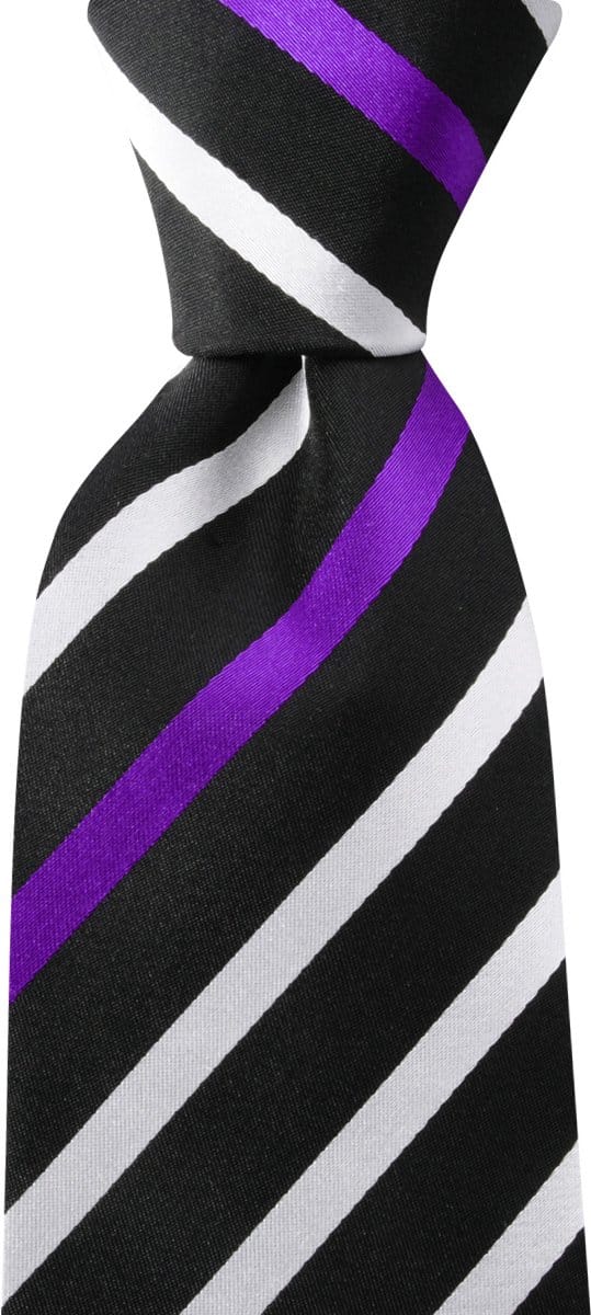 We Love Ties - Stropdassen - Stropdas Boy Next Door - zwart / wit / paars
