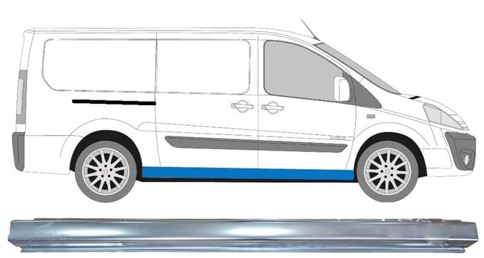 Volledige dorpel voor Citroen Jumpy 2007-2016 / Rechts