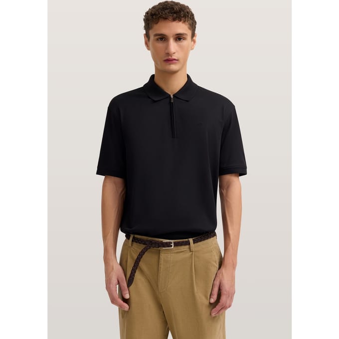 Bugatti Herren Poloshirt met korte ritssluiting