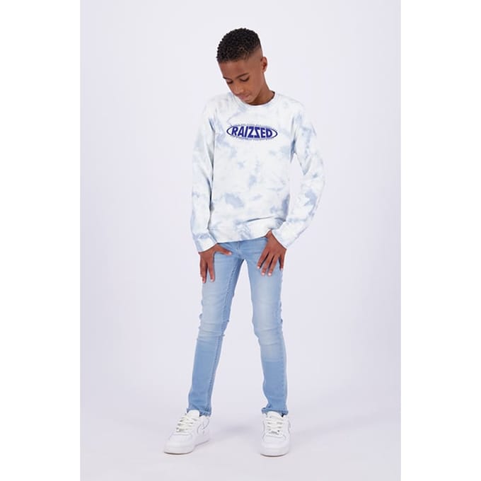 RAIZZED Boys Nelson Sweater Summer Blue Maat: 3 | Truien Outlet | Unisex | Wit